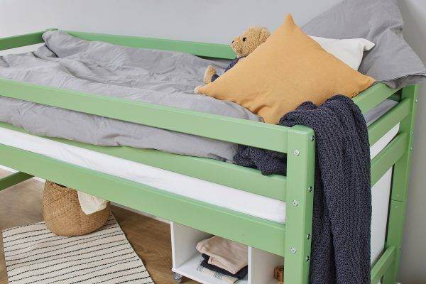 Hoppekids ECO Dream halfhoogslaper 90x200cm Pale Green - Afbeelding 7