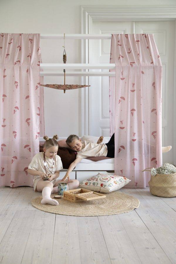 Hoppekids Ole Lukoie gordijn voor huisbed 90x200 cm, Rood - Afbeelding 3