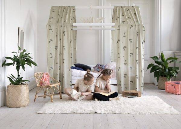 Hoppekids Ole Lukoie gordijn voor huisbed 90x200 cm, Groen - Afbeelding 5
