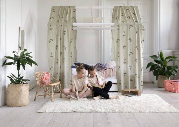 Hoppekids Ole Lukoie gordijn voor huisbed 90x200 cm, Groen - Afbeelding 4