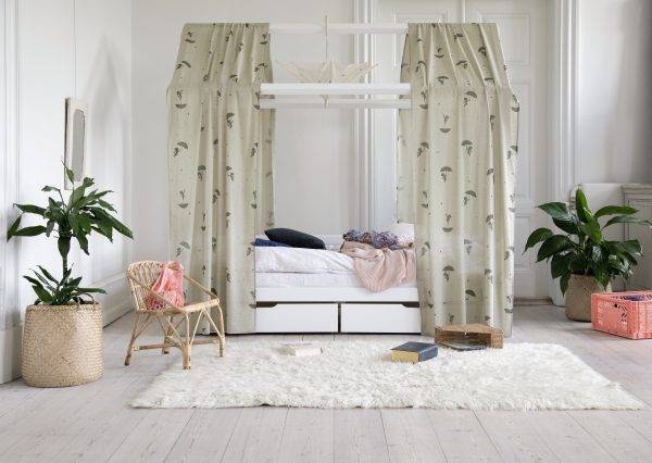 Hoppekids Ole Lukoie gordijn voor huisbed 90x200 cm, Groen - Afbeelding 2