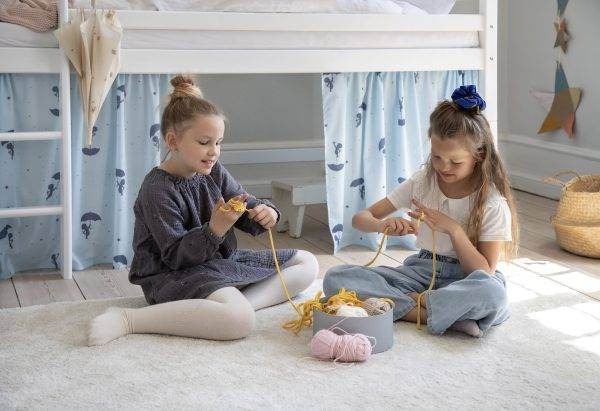 Hoppekids Ole Lukoie gordijn voor halfhoog bed, Blauw - Afbeelding 4