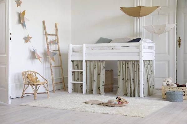 Hoppekids Ole Lukoie gordijn voor halfhoog bed, Groen - Afbeelding 2