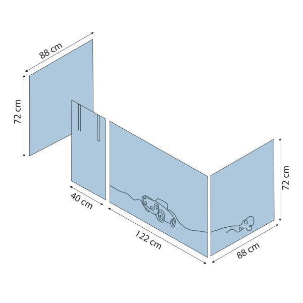 Hoppekids Cars gordijn voor halfhoog en stapelbed 90x200 cm - Afbeelding 8