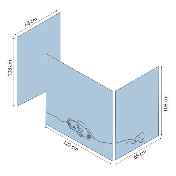 Hoppekids Cars gordijn voor halfhoog bed 70x160 cm - Afbeelding 4