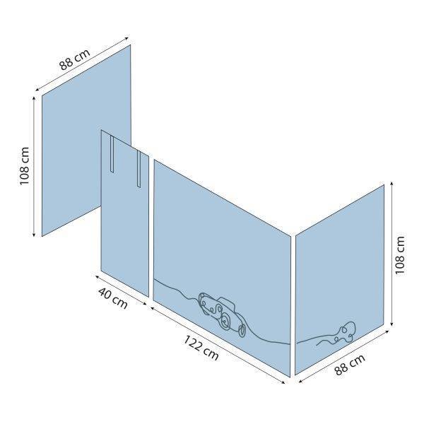 Hoppekids Cars gordijn voor halfhoog bed 90x200 cm - Afbeelding 5