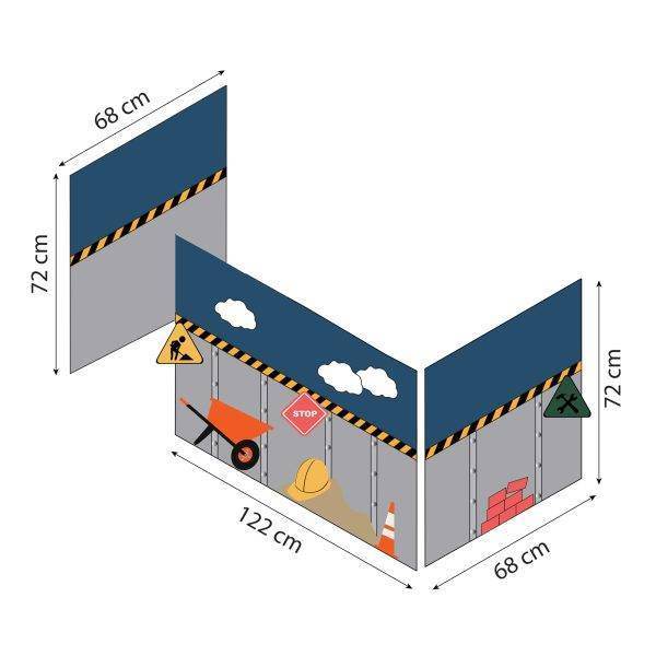 Hoppekids Bouw gordijn voor halfhoog en stapelbed 70x160 cm - Afbeelding 11