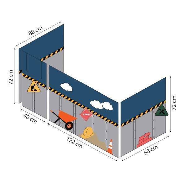 Hoppekids Bouw gordijn voor halfhoog en stapelbed 90x200 cm - Afbeelding 9