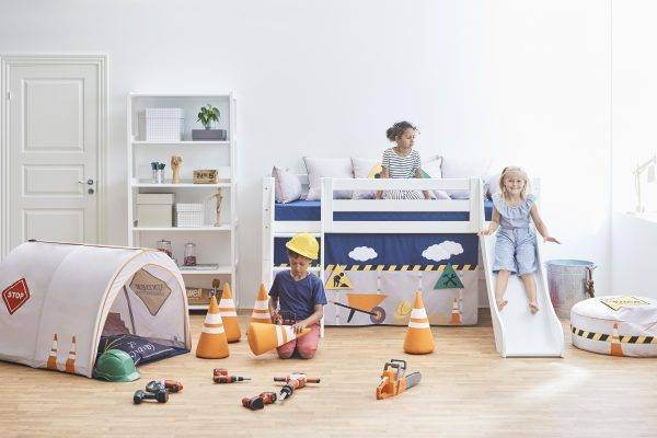 Hoppekids ECO Luxury halfhoogslaper 90x200 met Glijbaan en Flexibele lattenbodem - Afbeelding 2