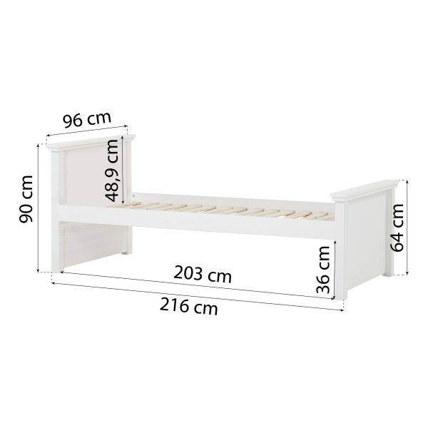 Hoppekids MAJA DELUXE junior bed 90x200, 1 hoog & 1 medium einde - Afbeelding 5