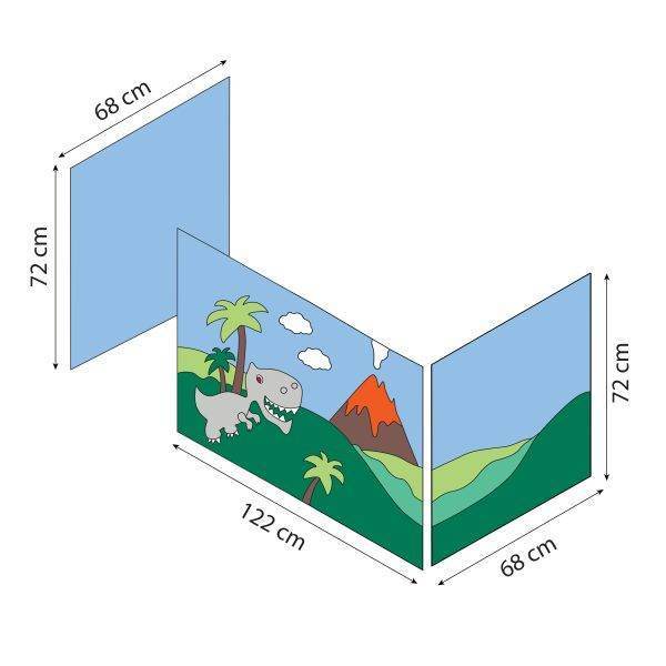 Hoppekids Dinosaurussen gordijn voor halfhoog en stapelbed 70x160 cm - Afbeelding 7