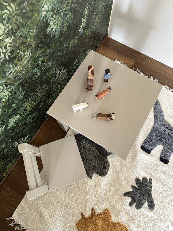 MADS kinder set 1 tafel/1 stoel, Dove grey - Afbeelding 2