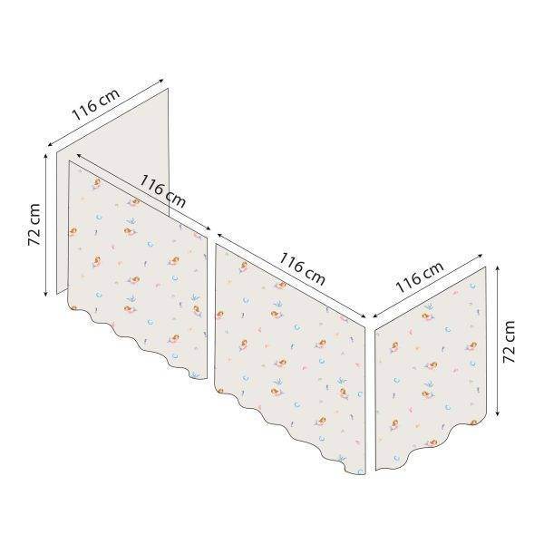 Hoppekids Gordijn Halverwege Hoog Bed, Zeemeermin - Afbeelding 7