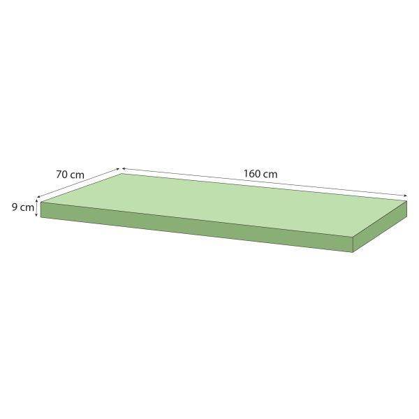 Hoppekids schuimmatras inclusief hoes, 70x160 cm, Hoogte 9cm, gewatteerd, Fuchsia Pink