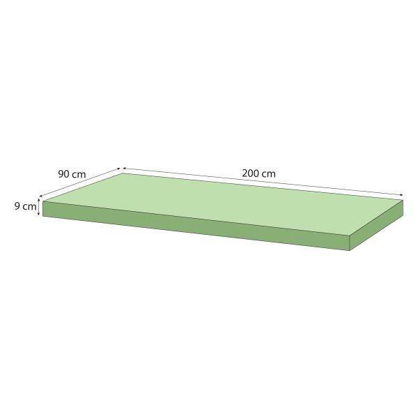 Hoppekids schuimmatras inclusief hoes, 90x200 cm, Hoogte 9cm, Wit - Afbeelding 3