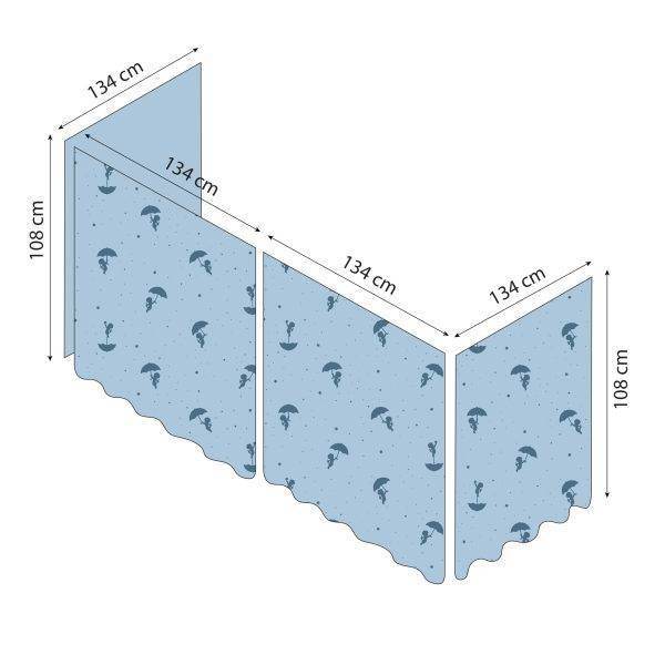 Hoppekids Ole Lukoie gordijn voor halfhoog bed, Blauw - Afbeelding 8