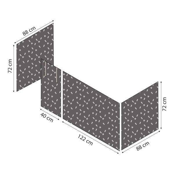 Hoppekids Huisdierengordijn voor halfhoog en stapelbed 90x200 cm - Afbeelding 7