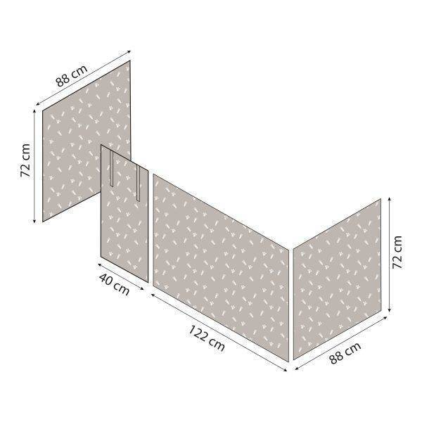 Hoppekids Huisdierengordijn voor halfhoog en stapelbed 90x200 cm - Afbeelding 8