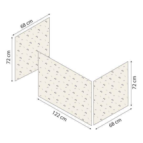 Hoppekids Huisdierengordijn voor halfhoog en stapelbed 70x160 cm - Afbeelding 8