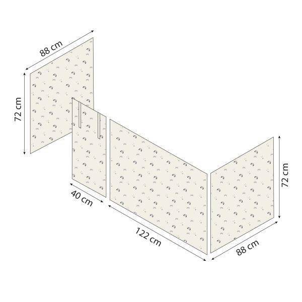 Hoppekids Huisdierengordijn voor halfhoog en stapelbed 90x200 cm - Afbeelding 8