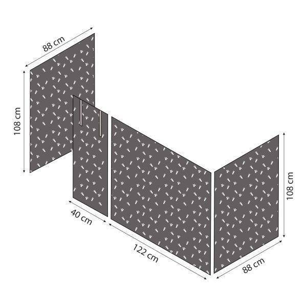 Hoppekids Huisdierengordijn voor halfhoog bed 90x200 cm - Afbeelding 6