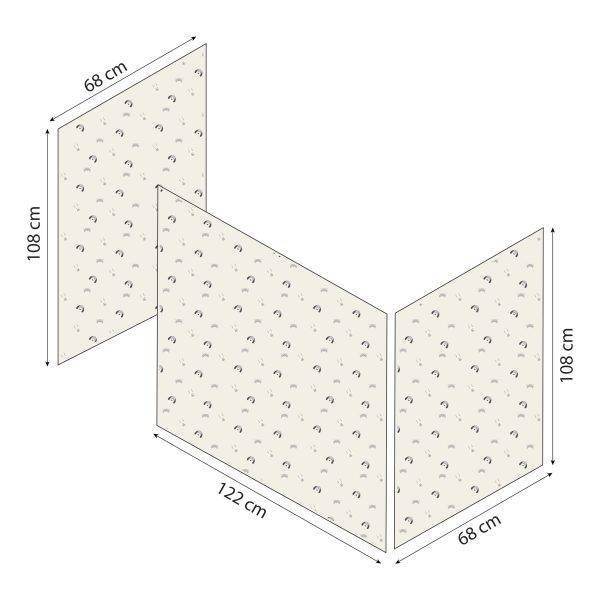 Hoppekids Pets gordijn voor halfhoog bed 70x160 cm - Afbeelding 6