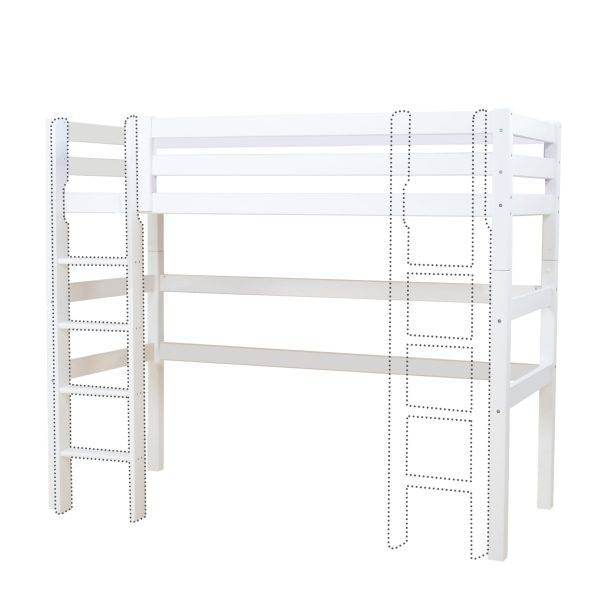 Hoppekids ECO Luxury hoogslaper 90x200 cm, Flexibele lattenbodem, Wit - Afbeelding 4