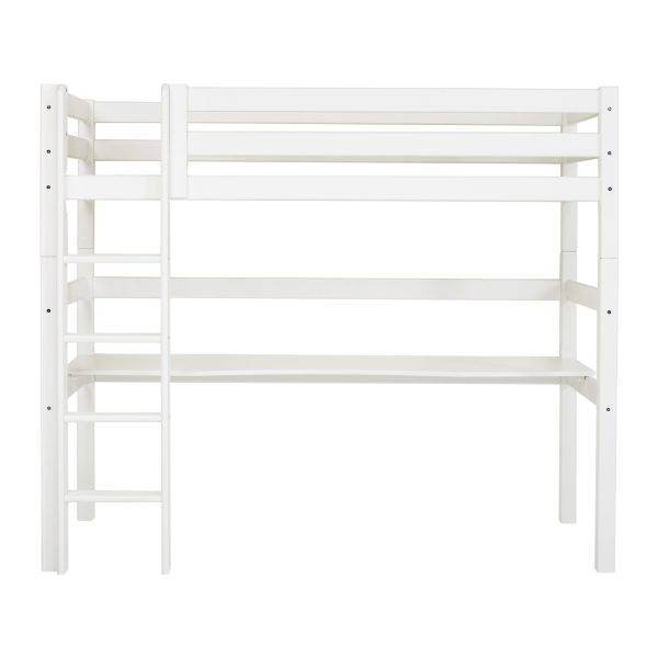 Hoppekids ECO Luxury hoogslaper 90x200 cm met bureau, Wit