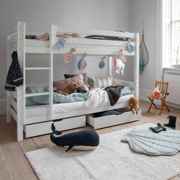 Hoppekids ECO Luxury stapelbed 90x200 cm, Wit - Afbeelding 2