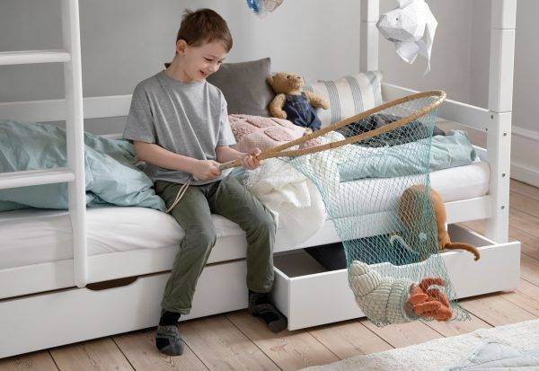 Hoppekids ECO Luxury stapelbed 90x200 cm, Wit - Afbeelding 12