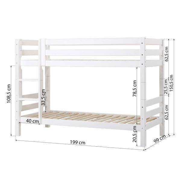 Hoppekids ECO Luxe stapelbed 90x190 cm, Wit - Afbeelding 11