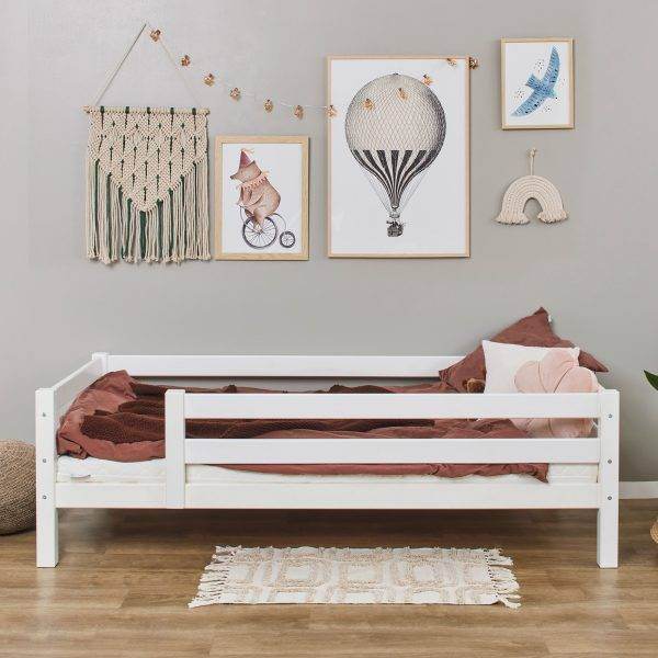 Hoppekids ECO Luxury juniorbed met 3/4 bedhekje 90x200 cm, Wit - Afbeelding 2