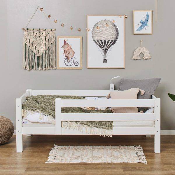 Hoppekids ECO Luxury juniorbed met 3/4 bedhekje 70x160 cm, Wit - Afbeelding 2