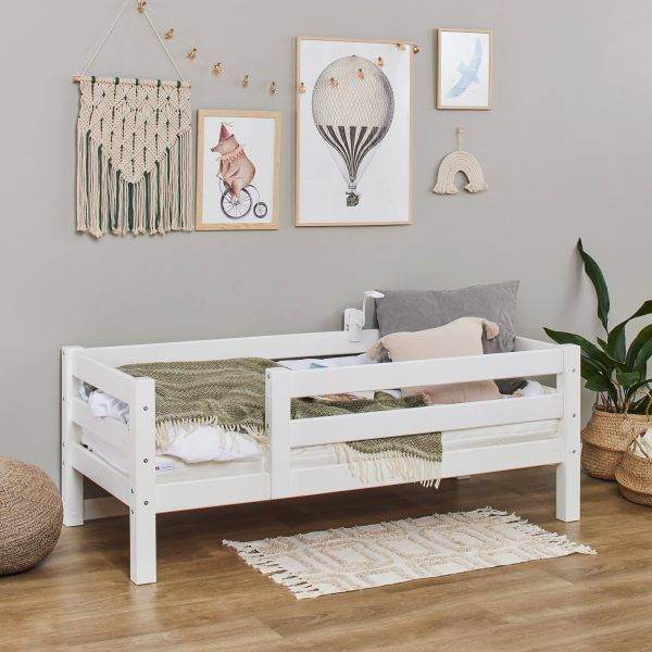 Hoppekids ECO Luxury juniorbed met 3/4 bedhekje 70x160 cm, Wit - Afbeelding 3