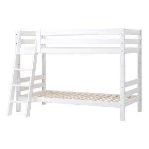 Hoppekids ECO Luxe stapelbed 90x190 cm met schuine ladder, Wit