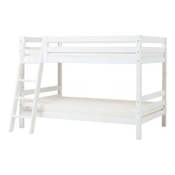Hoppekids ECO Luxury stapelbed 120x200 cm met schuine ladder, Wit - Afbeelding 5