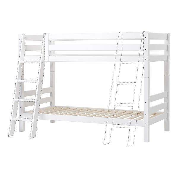 Hoppekids ECO Luxury stapelbed 90x200 cm met schuine ladder, Wit - Afbeelding 5