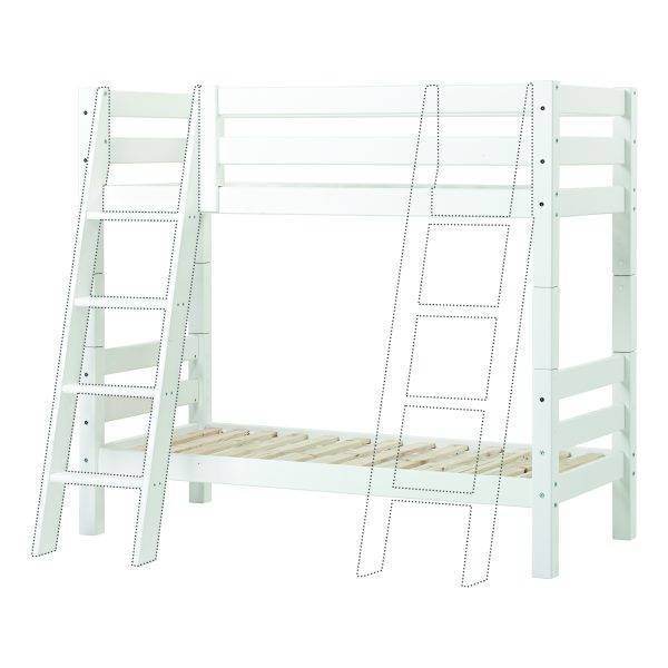 Hoppekids ECO Luxury stapelbed 70x160 cm met schuine ladder, Wit - Afbeelding 6