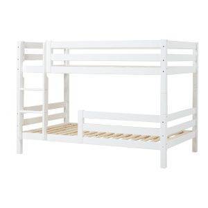 Hoppekids ECO Luxury stapelbed 120x200 cm met twee bedhekken, Wit