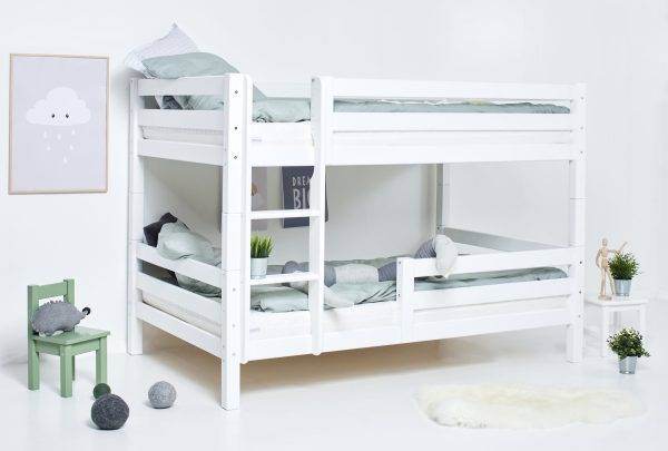 Hoppekids ECO Luxury stapelbed 120x200 cm met twee bedhekken, Wit - Afbeelding 3