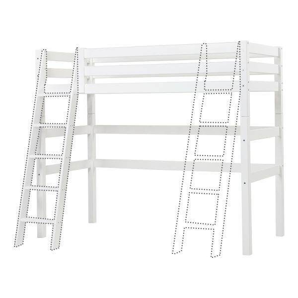 Hoppekids ECO Luxury hoogslaper 90x200 cm met schuine ladder, Wit - Afbeelding 12