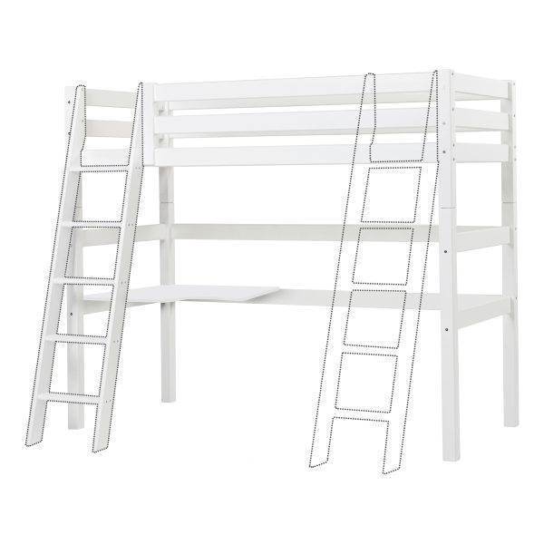 Hoppekids ECO Luxury MEGA-bed 90x200 cm met schuine ladder, lounge-module en bureau, Wit - Afbeelding 11