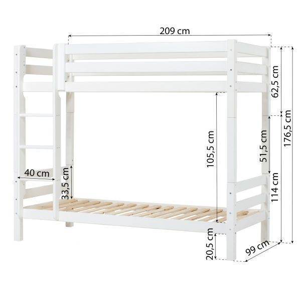 Hoppekids ECO Luxury hoogslaper 90x200 cm, Wit - Afbeelding 9