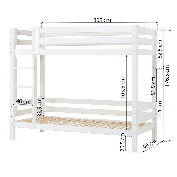 Hoppekids ECO Luxe hoogslaper 90x190 cm, Wit - Afbeelding 6