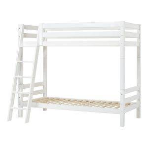 Hoppekids ECO Luxe hoogslaper met schuine ladder 90x190 cm, Wit
