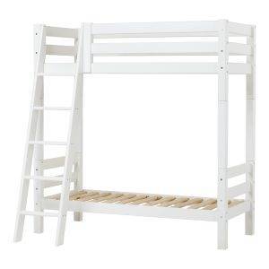 Hoppekids ECO Luxury hoog stapelbed met schuine ladder 70x160 cm, Wit