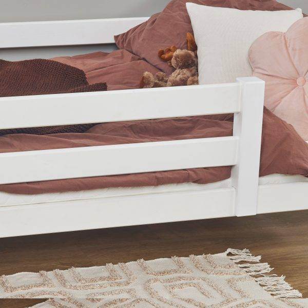 Hoppekids ECO Luxury juniorbed 90x200 cm met 1/2 bedhekje, Wit - Afbeelding 4