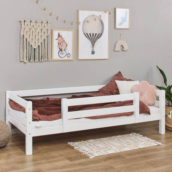 Hoppekids ECO Luxury juniorbed 90x200 cm met 1/2 bedhekje, Wit - Afbeelding 3