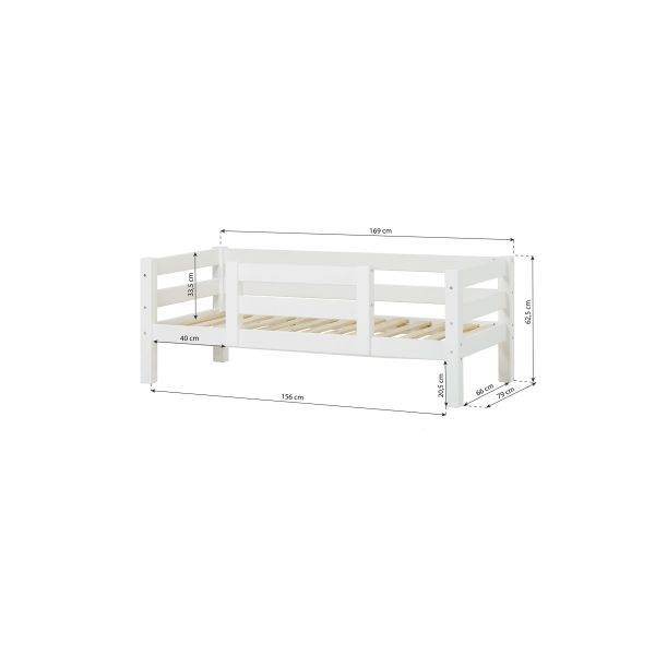 Hoppekids ECO Luxury junior bed 70x160 cm met 1/2 bedhekje, Wit - Afbeelding 5
