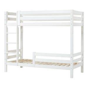 Hoppekids ECO Luxe hoogslaper met ladder en halve bedrail 90x190 cm, Wit